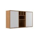 Ver imagem 2 de Armário Aéreo de Cozinha 120cm com 2 Portas Domus Espresso Móveis Nogal/Branco