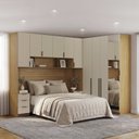 Ver imagem 1 de Quarto Modulado Casal 6 Peças Altezza Freijó/Off White
