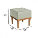 Ver imagem 2 de Puff Quadrado mm-33 Banqueta Espuma Acquablock Bege Estofados Martins