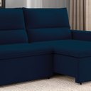 Ver imagem 5 de Sofá 3 Lugares Retrátil e Reclinável 220cm Bruges Azul