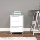 Ver imagem 4 de Gaveteiro Maia 3 Gavetas 4 Rodízios Politorno Branco Branco