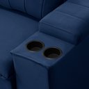 Ver imagem 6 de Sofá 3 Lugares Retrátil Reclinável para Sala 245cm Malfati F04 Veludo Azul - Lyam Decor