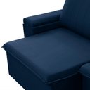 Ver imagem 5 de Sofá 3 Lugares Retrátil Reclinável para Sala 245cm Malfati F04 Veludo Azul - Lyam Decor