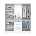 Ver imagem 2 de Guarda Roupa 4 Portas 3 Gavetas Branco - Briz