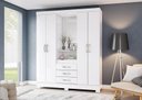 Ver imagem 3 de Guarda Roupa 4 Portas 3 Gavetas Branco - Briz