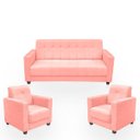 Ver imagem 1 de Sofá + 2 Poltrona para Sala de Estar Moderno Confortável Veneza Suede