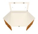 Ver imagem 5 de Penteadeira Glitter Premium de Canto Moderna Maquiadora Elegante Espelho Luxo Cor Branco/nature