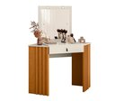 Ver imagem 1 de Penteadeira Glitter Premium de Canto Moderna Maquiadora Elegante Espelho Luxo Cor Branco/nature
