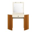 Ver imagem 4 de Penteadeira Glitter Premium de Canto Moderna Maquiadora Elegante Espelho Luxo Cor Branco/nature