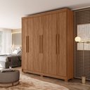 Ver imagem 1 de Guarda-Roupa 06 Portas 2 Gavetas MDP Toledo Marrom/Jatoba