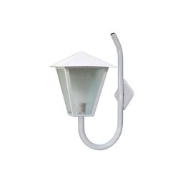 Luminária Romana Braço Curvo Parede Alumínio Branco 56x31cm - 1