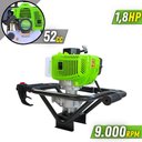 Ver imagem 3 de Trado Motorizado Menegotti Mps52 À Gasolina 1,8hp + Brocas 80x10 80x15 80x20 + Óleo Stihl