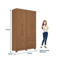 Ver imagem 6 de Guarda-roupa Londrina 4 Portas 2 Gavetas com Espelho Mdp Londrina