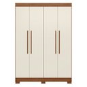 Ver imagem 6 de Guarda Roupa Sarandi 4 Portas 2 Gavetas Off White/Jatobá/Areia