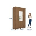 Ver imagem 6 de Guarda-Roupa 4 Portas 2 Gavetas com Espelho Sarandi Marrom/Jatoba