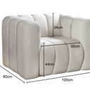 Ver imagem 3 de Poltrona Mona Decorativa Retrô Moderna Sala de Estar