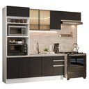 Ver imagem 2 de Armário de Cozinha Completa 270 cm Branco/Preto Glamy Madesa 18
