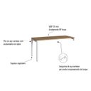 Ver imagem 4 de Conjunto de Escritório Completo com Mesa Escrivaninha e 2 Estantes Linha Concept Artesano