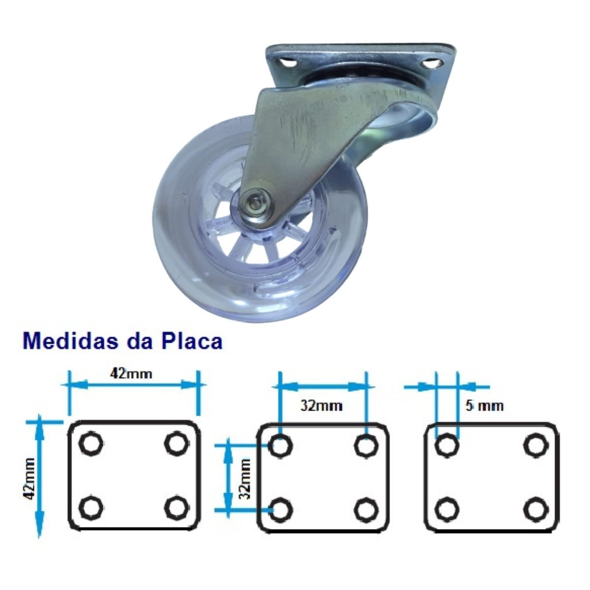 Suporte para Vaso de Planta Redondo com Rodinhas Gel Silicone 35cm - 6