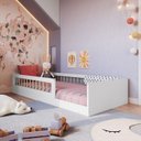 Ver imagem 1 de Cama Montessoriana de Solteiro Linha Affetto com Colchão Incluso Branco