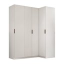 Ver imagem 2 de Guarda-Roupa de Canto Reto 100% MDF 4 Portas Altezza Clean