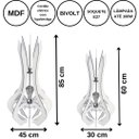 Ver imagem 3 de Luminária de Chão MDF HOLAMBRA:BRANCO/Kit com 2 - 85x45cm e 60x30cm