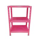 Ver imagem 4 de Estante de Aço Mini com 3 Prateleiras 45x27cm 45kg Coluna Bipartida Para Escritório Rosa