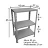 Estante de Aço Mini com 3 Prateleiras 45x27cm 45kg Coluna Bipartida Para Escritório Rosa - 6