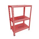 Ver imagem 3 de Estante de Aço Mini com 3 Prateleiras 45x27cm 45kg Coluna Bipartida Para Escritório Rosa