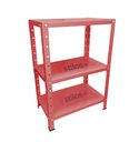 Ver imagem 3 de Estante de Aço Mini com 3 Prateleiras 45x27cm 45kg Coluna Bipartida Para Escritório Rosa