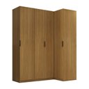 Ver imagem 2 de Guarda-Roupa de Canto Reto 100% MDF 4 Portas Altezza Clean
