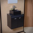 Ver mais imagens de Gabinete para Banheiro com Cuba 51cm em MDF Preto