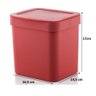 Kit Cozinha Escorredor Porta Detergente Lixeira - Vermelho - 4