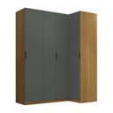 Ver imagem 2 de Guarda-Roupa de Canto Reto 100% MDF 4 Portas Altezza Clean