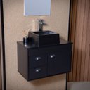 Ver imagem 6 de Gabinete para Banheiro com Cuba 63cm em MDF Preto