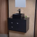 Ver imagem 7 de Gabinete para Banheiro com Cuba 63cm em MDF Preto