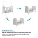 Ver imagem 7 de Quarto de Bebê Gêmeos 2 Berços Capitonê Guarda-Roupa e Cômoda Maya Clássico 100% MDF Espresso Móveis