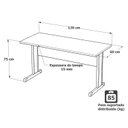 Ver imagem 4 de Mesa de Escritório Escrivaninha com Pé Metal 120cm Preto