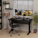 Ver imagem 1 de Mesa de Escritório Escrivaninha com Pé Metal 120cm Preto