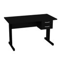 Ver imagem 3 de Mesa de Escritório Pé Metálico com Gaveteiro 120cm Preto