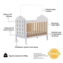 Ver imagem 6 de Quarto de Bebê Gêmeos 2 Berços Capitonê Guarda-Roupa e Cômoda Maya Clássico 100% MDF Espresso Móveis