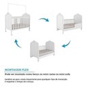 Ver imagem 7 de Quarto de Bebê Gêmeos 2 Berços Guarda-Roupa e Cômoda Janelada 100% MDF Maya Clássico Espresso Móveis Branco/Brilho