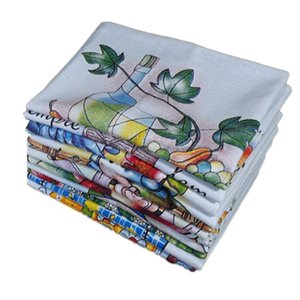 Pano de Prato Lomaer Sacaria 45 X 71cm Estampado 06 Unidades