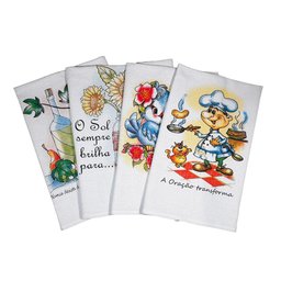 Pano de Prato Lomaer Sacaria 45 X 71cm Estampado 06 Unidades - 2