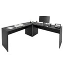 Ver imagem 6 de Mesa Escrivaninha em L Canto Arredondado 140cm Preto