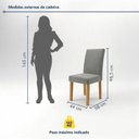 Ver imagem 5 de Conjunto de Mesa de Jantar 6 Lugares 180x90cm MDF Diana Espanha Cinamomo Cinza