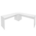 Ver imagem 7 de Mesa Escrivaninha em L Canto Arredondado 140cm Branco