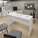 Ver imagem 4 de Mesa Escrivaninha em L Canto Arredondado 140cm Branco