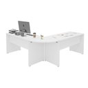 Ver imagem 5 de Mesa Escrivaninha em L Canto Arredondado 140cm Branco