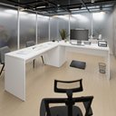 Ver imagem 3 de Mesa Escrivaninha em L Canto Arredondado 140cm Branco